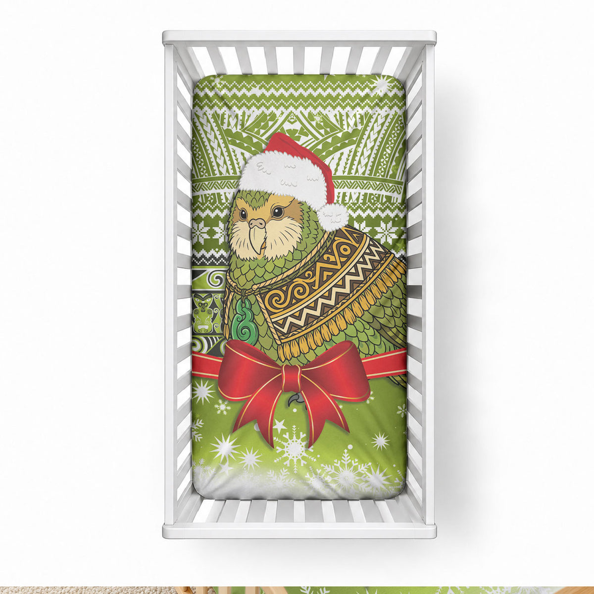 New Zealand Kakapo Christmas Baby Bed Cover Maori Inspired Knitted Patterns