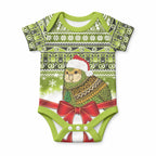 New Zealand Kakapo Christmas Baby Onesie Maori Inspired Knitted Patterns