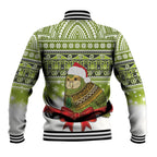 New Zealand Kakapo Christmas Baseball Jacket Maori Inspired Knitted Patterns