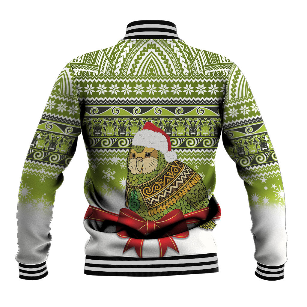 New Zealand Kakapo Christmas Baseball Jacket Maori Inspired Knitted Patterns