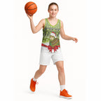 New Zealand Kakapo Christmas Basketball Jersey Maori Inspired Knitted Patterns