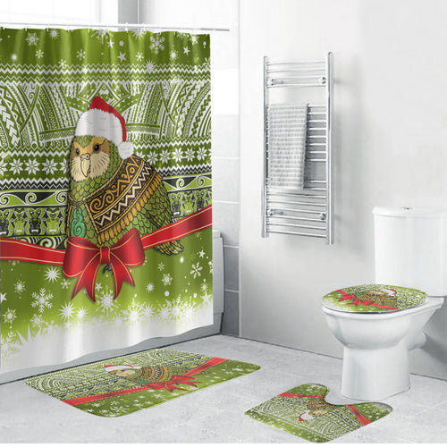 New Zealand Kakapo Christmas Bathroom Set Maori Inspired Knitted Patterns