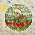 New Zealand Kakapo Christmas Beach Blanket Maori Inspired Knitted Patterns