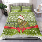 New Zealand Kakapo Christmas Bedding Set Maori Inspired Knitted Patterns