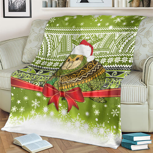 New Zealand Kakapo Christmas Blanket Maori Inspired Knitted Patterns