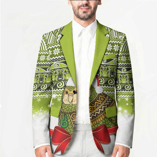 New Zealand Kakapo Christmas Blazer Maori Inspired Knitted Patterns