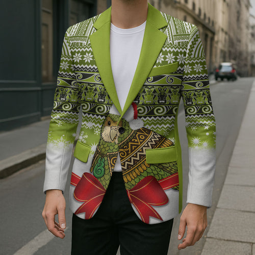 New Zealand Kakapo Christmas Blazer Maori Inspired Knitted Patterns