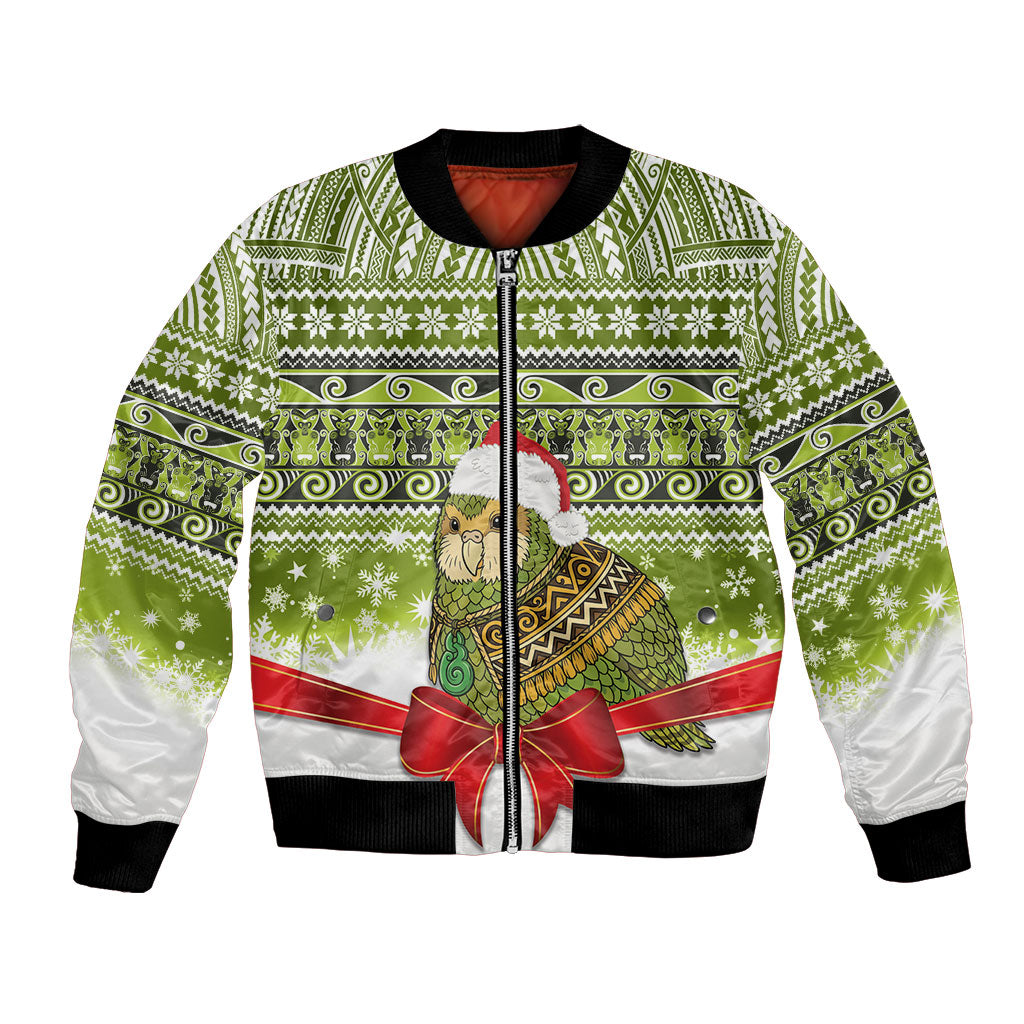 New Zealand Kakapo Christmas Bomber Jacket Maori Inspired Knitted Patterns