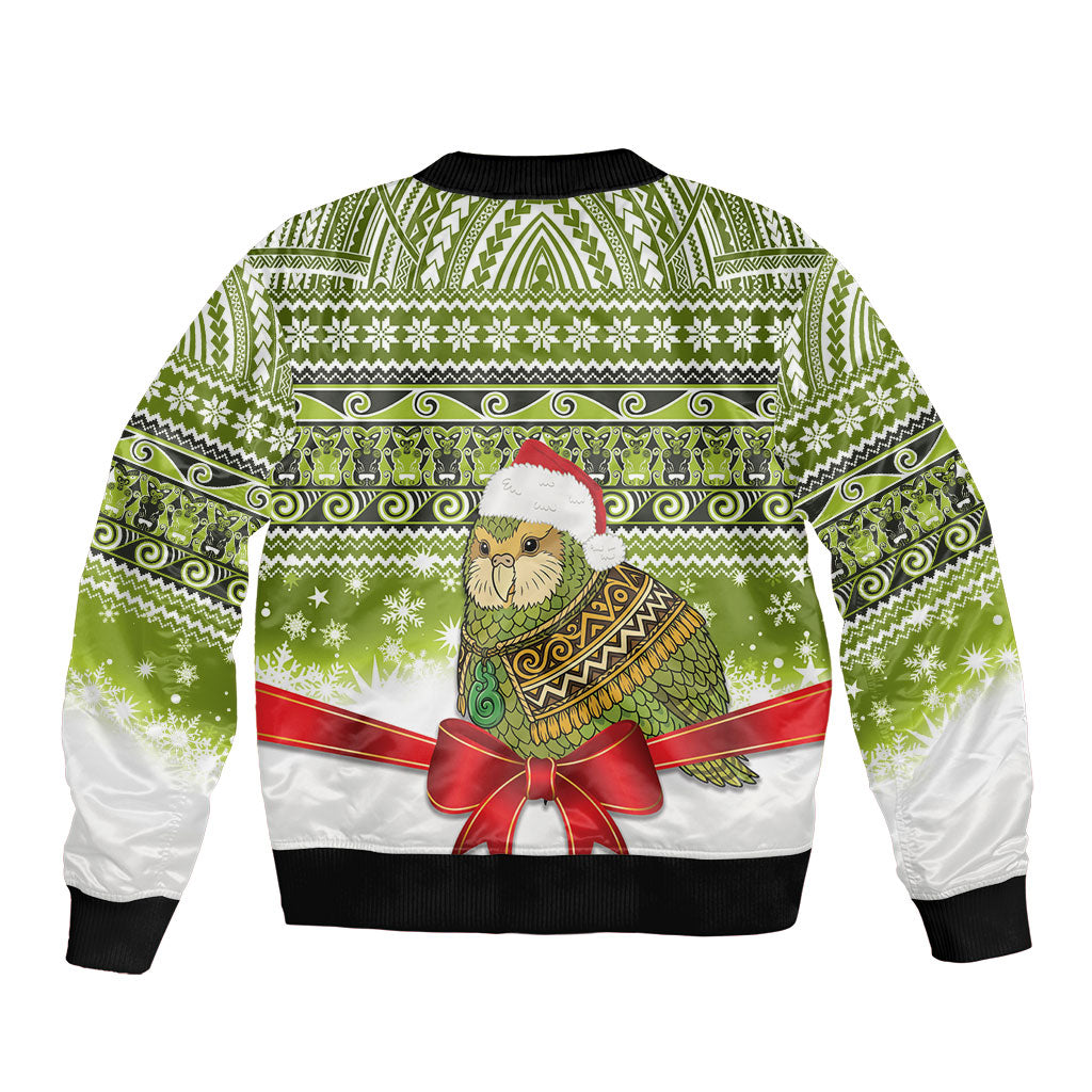 New Zealand Kakapo Christmas Bomber Jacket Maori Inspired Knitted Patterns