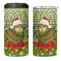 New Zealand Kakapo Christmas 4 in 1 Can Cooler Tumbler Maori Inspired Knitted Patterns