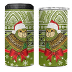 New Zealand Kakapo Christmas 4 in 1 Can Cooler Tumbler Maori Inspired Knitted Patterns