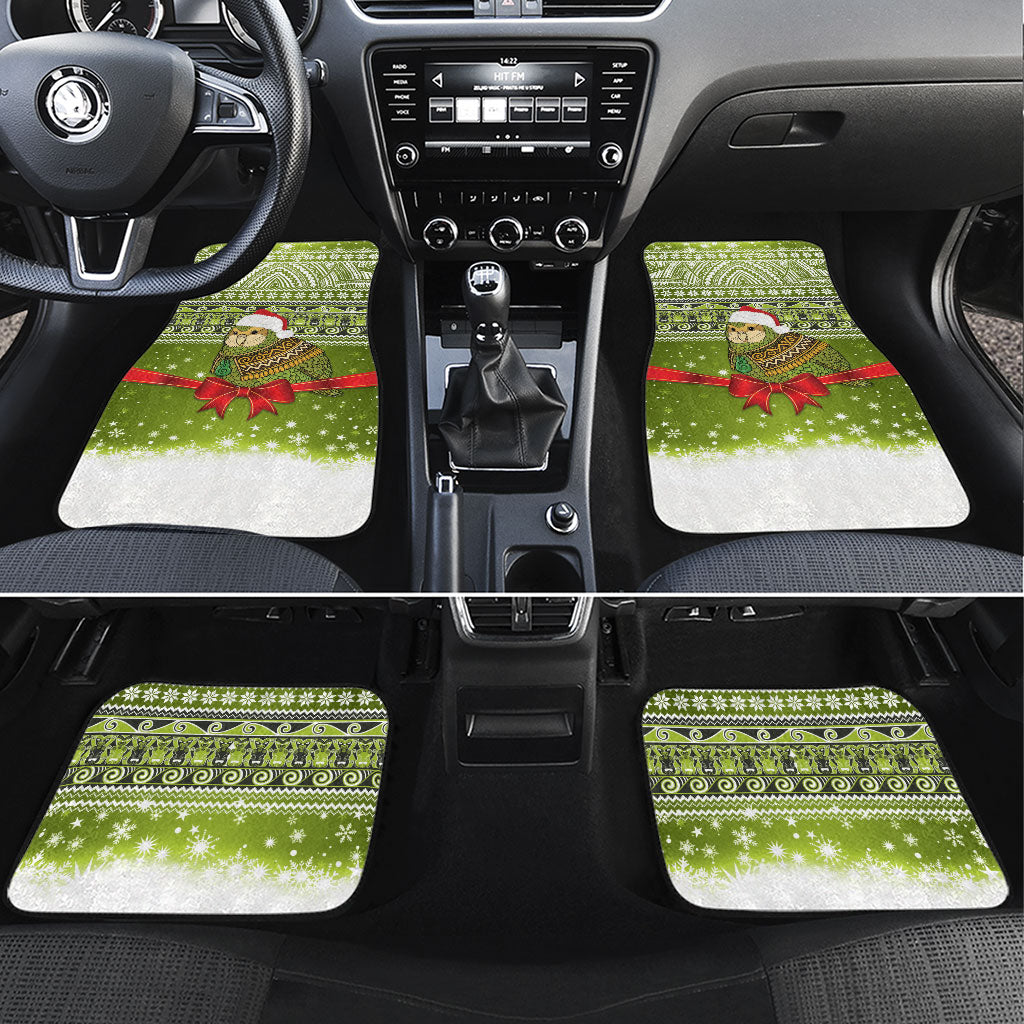 New Zealand Kakapo Christmas Car Mats Maori Inspired Knitted Patterns