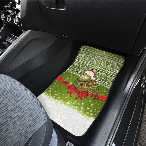 New Zealand Kakapo Christmas Car Mats Maori Inspired Knitted Patterns