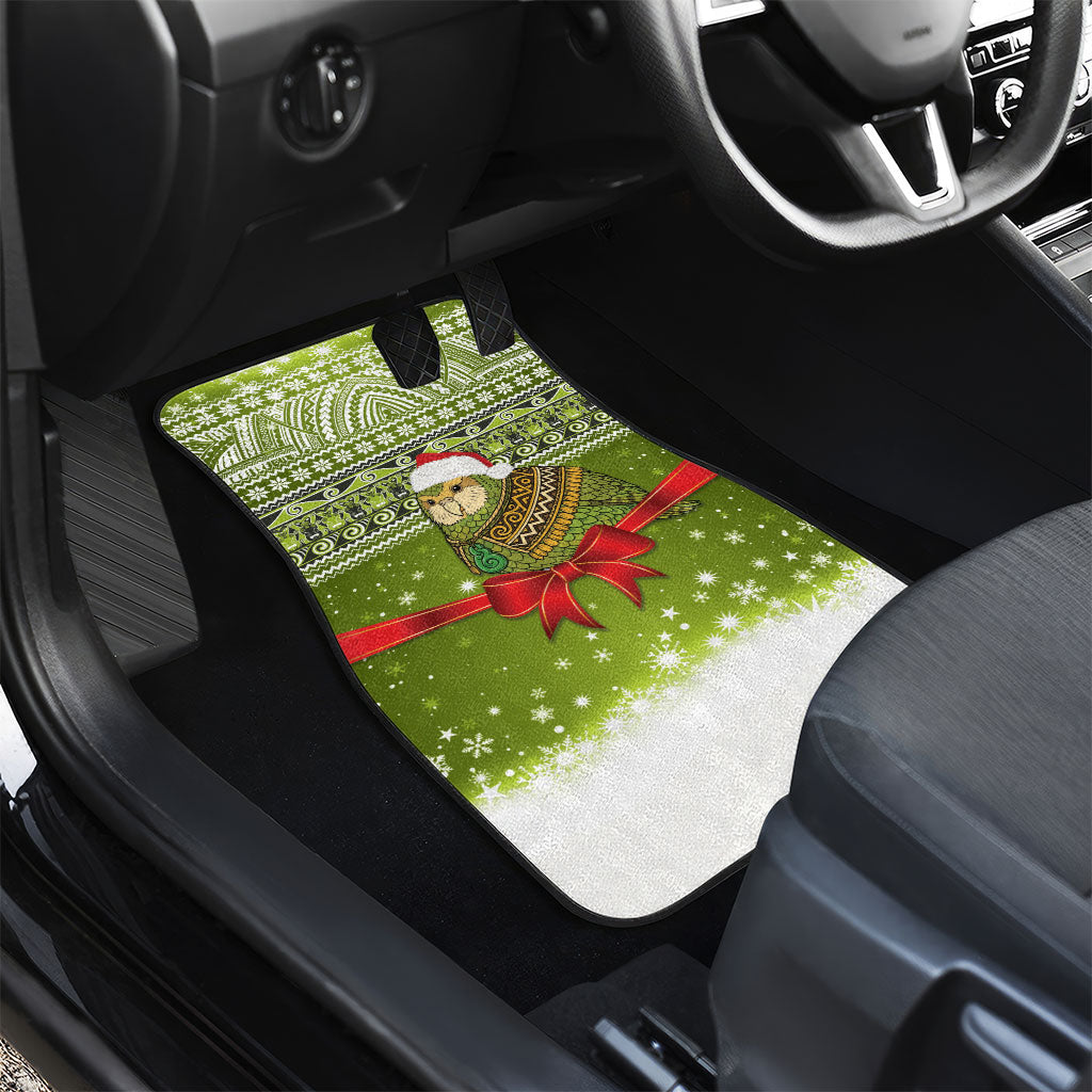 New Zealand Kakapo Christmas Car Mats Maori Inspired Knitted Patterns