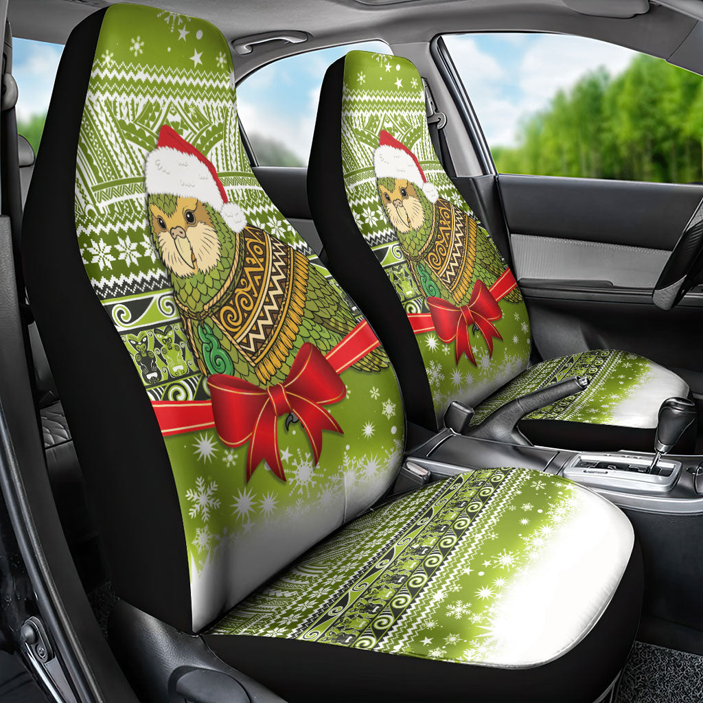 New Zealand Kakapo Christmas Car Seat Cover Maori Inspired Knitted Patterns