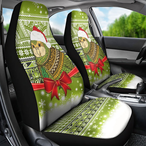New Zealand Kakapo Christmas Car Seat Cover Maori Inspired Knitted Patterns