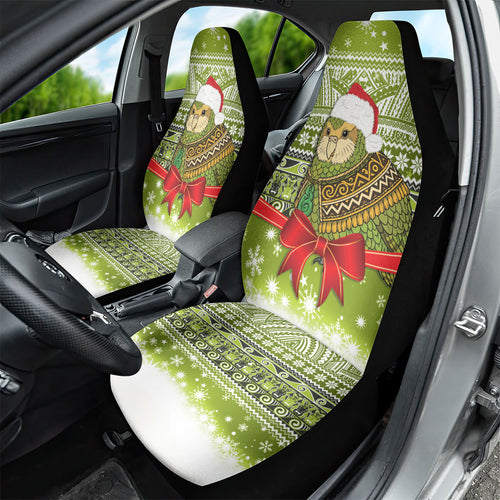 New Zealand Kakapo Christmas Car Seat Cover Maori Inspired Knitted Patterns