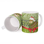 New Zealand Kakapo Christmas Ceramic Mug Maori Inspired Knitted Patterns