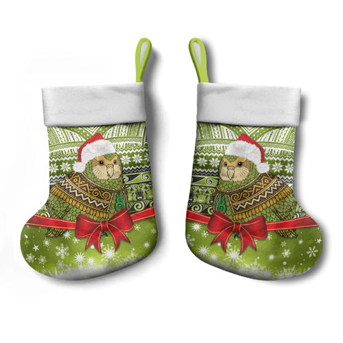 New Zealand Kakapo Christmas Stocking Maori Inspired Knitted Patterns