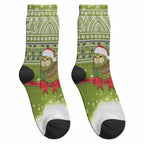 New Zealand Kakapo Christmas Crew Socks Maori Inspired Knitted Patterns