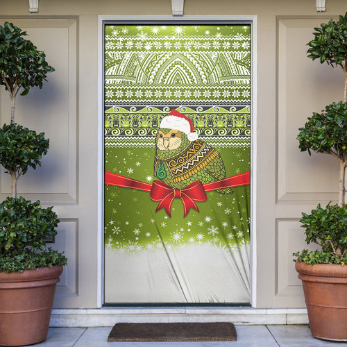New Zealand Kakapo Christmas Door Cover Maori Inspired Knitted Patterns