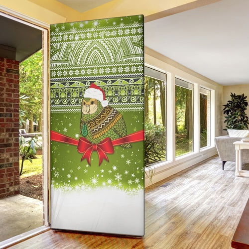New Zealand Kakapo Christmas Door Cover Maori Inspired Knitted Patterns