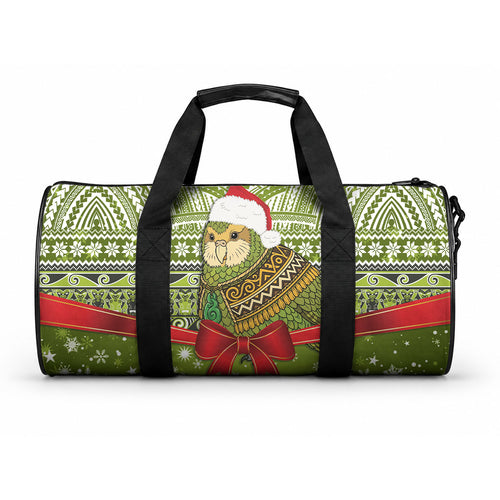 New Zealand Kakapo Christmas Duffle Bag Maori Inspired Knitted Patterns
