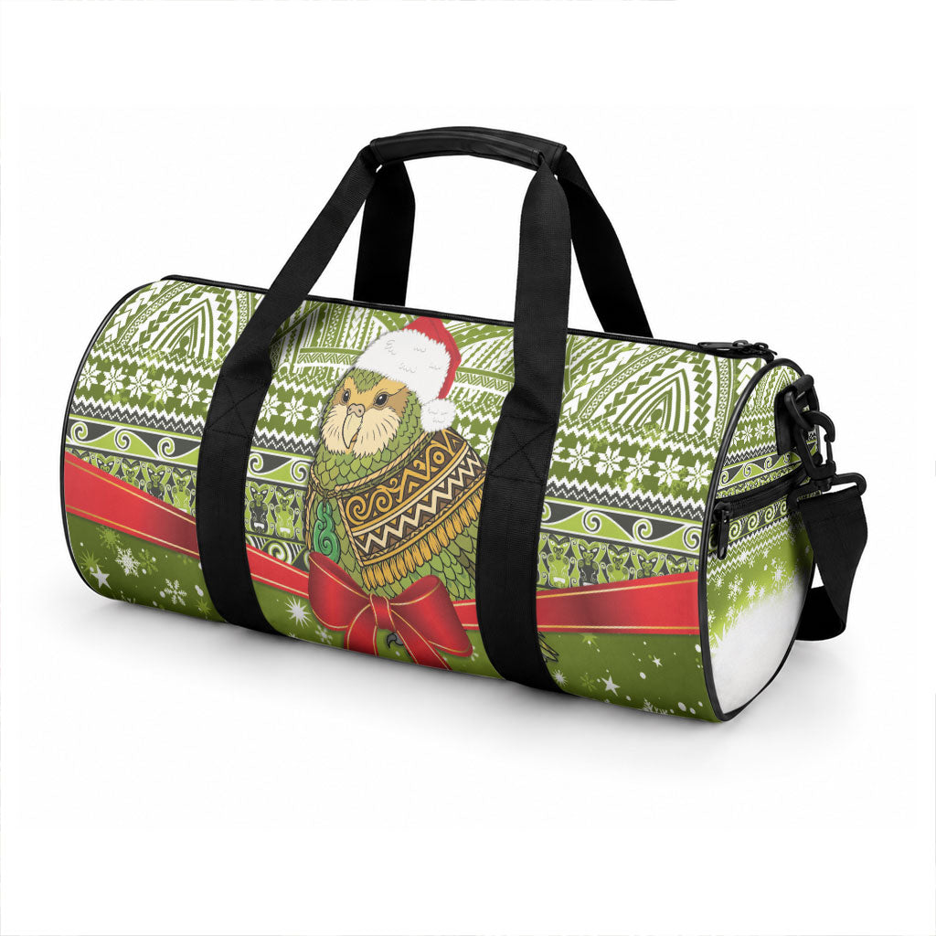 New Zealand Kakapo Christmas Duffle Bag Maori Inspired Knitted Patterns