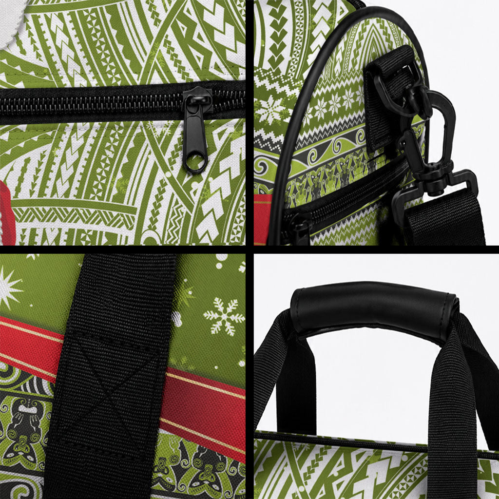 New Zealand Kakapo Christmas Duffle Bag Maori Inspired Knitted Patterns