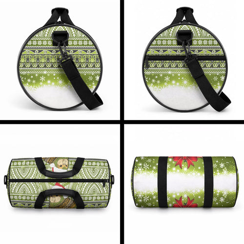 New Zealand Kakapo Christmas Duffle Bag Maori Inspired Knitted Patterns