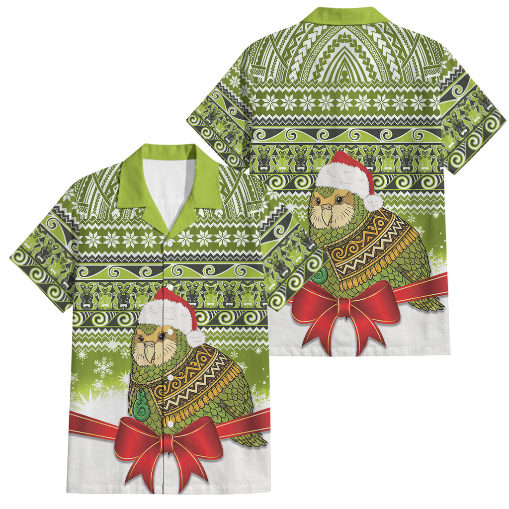 New Zealand Kakapo Christmas Family Matching Summer Maxi Dress and Hawaiian Shirt Maori Inspired Knitted Patterns