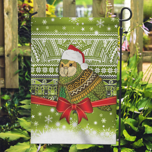 New Zealand Kakapo Christmas Garden Flag Maori Inspired Knitted Patterns