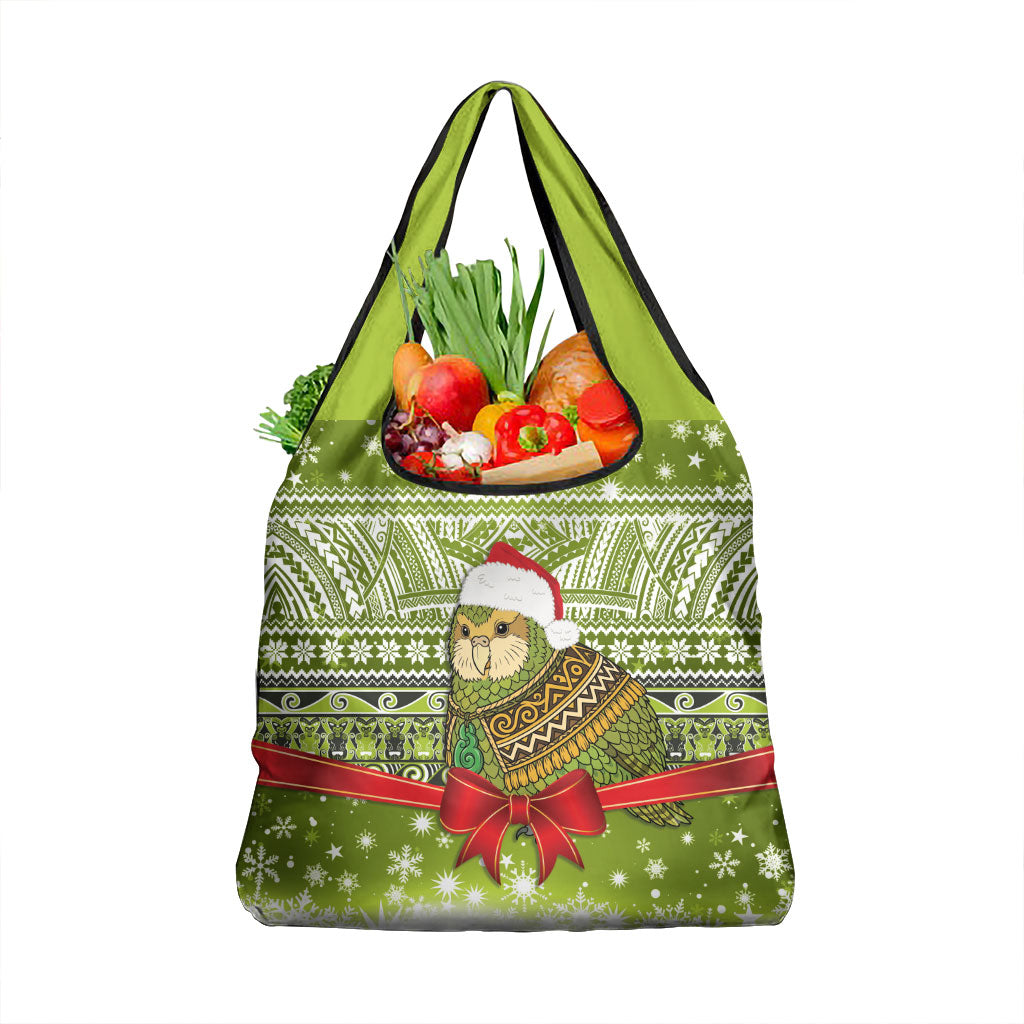 New Zealand Kakapo Christmas Grocery Bag Maori Inspired Knitted Patterns