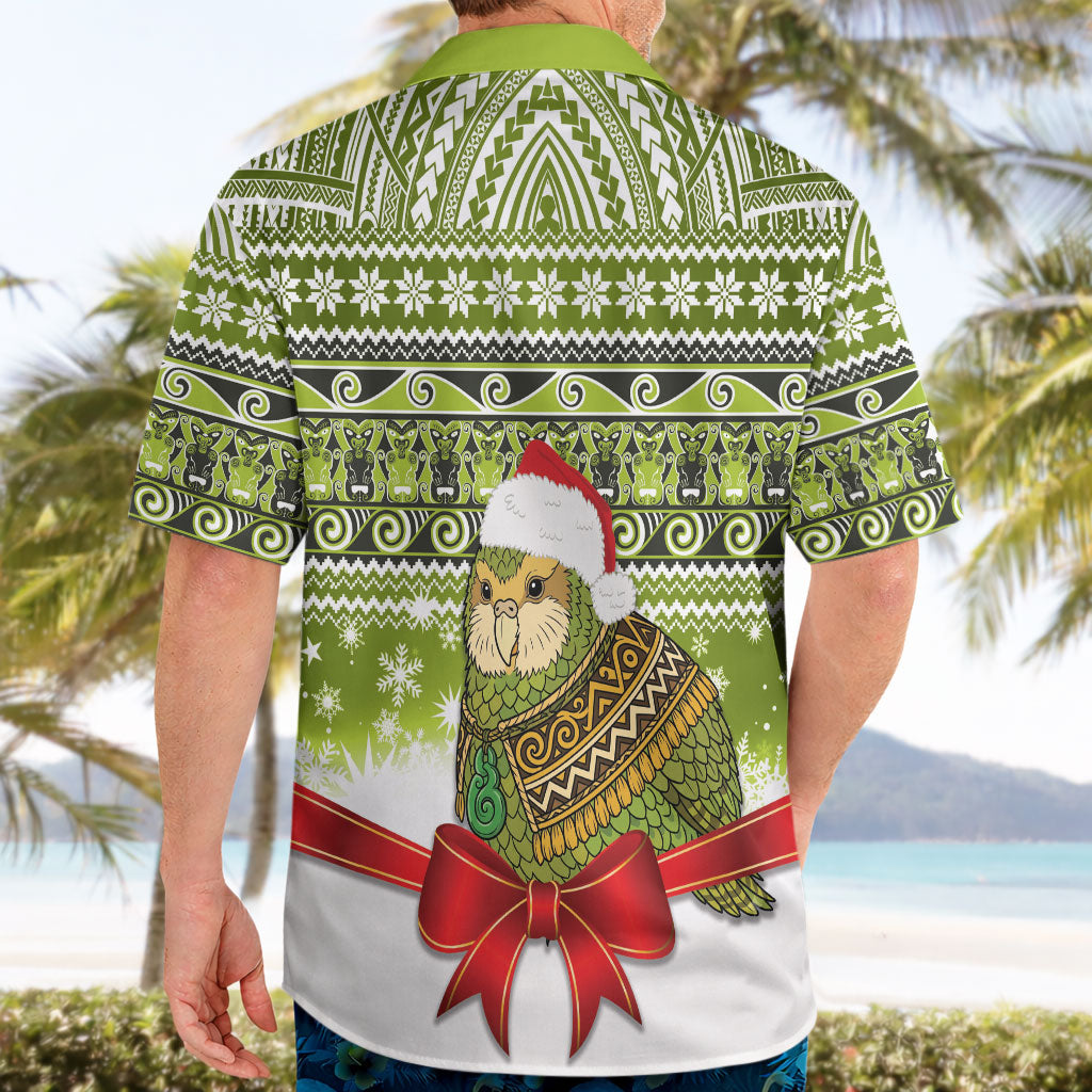 New Zealand Kakapo Christmas Hawaiian Shirt Maori Inspired Knitted Patterns