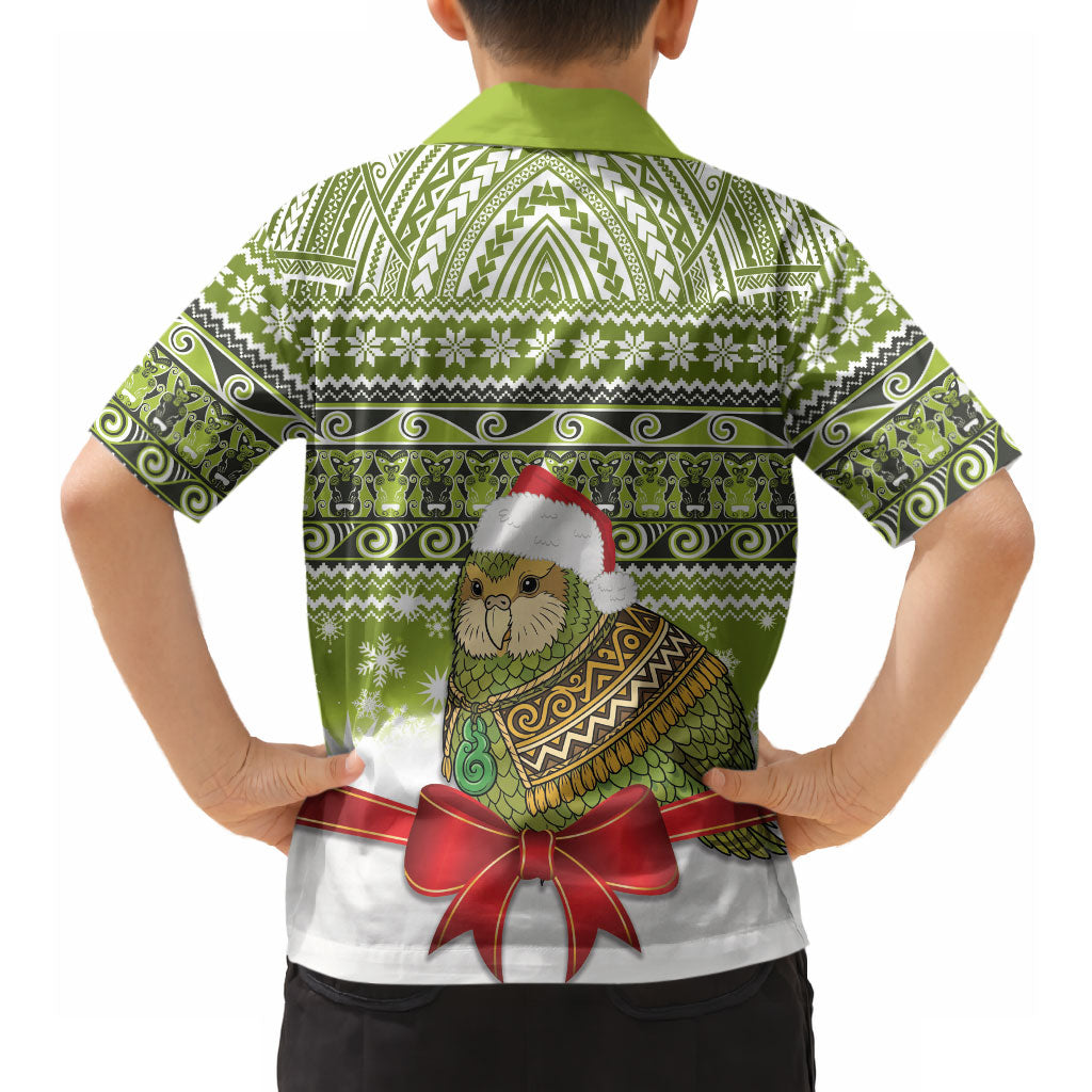 New Zealand Kakapo Christmas Hawaiian Shirt Maori Inspired Knitted Patterns