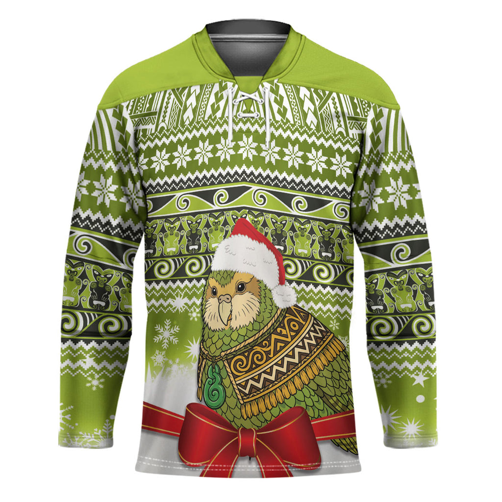 New Zealand Kakapo Christmas Hockey Jersey Maori Inspired Knitted Patterns