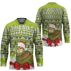 New Zealand Kakapo Christmas Hockey Jersey Maori Inspired Knitted Patterns