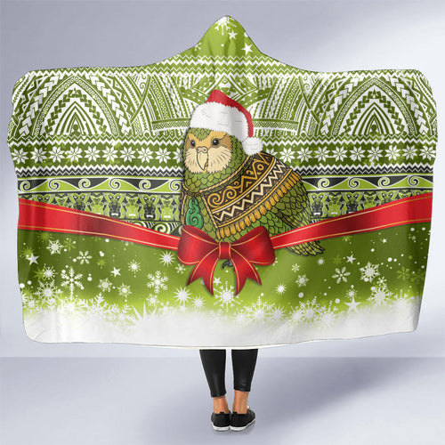 New Zealand Kakapo Christmas Hooded Blanket Maori Inspired Knitted Patterns