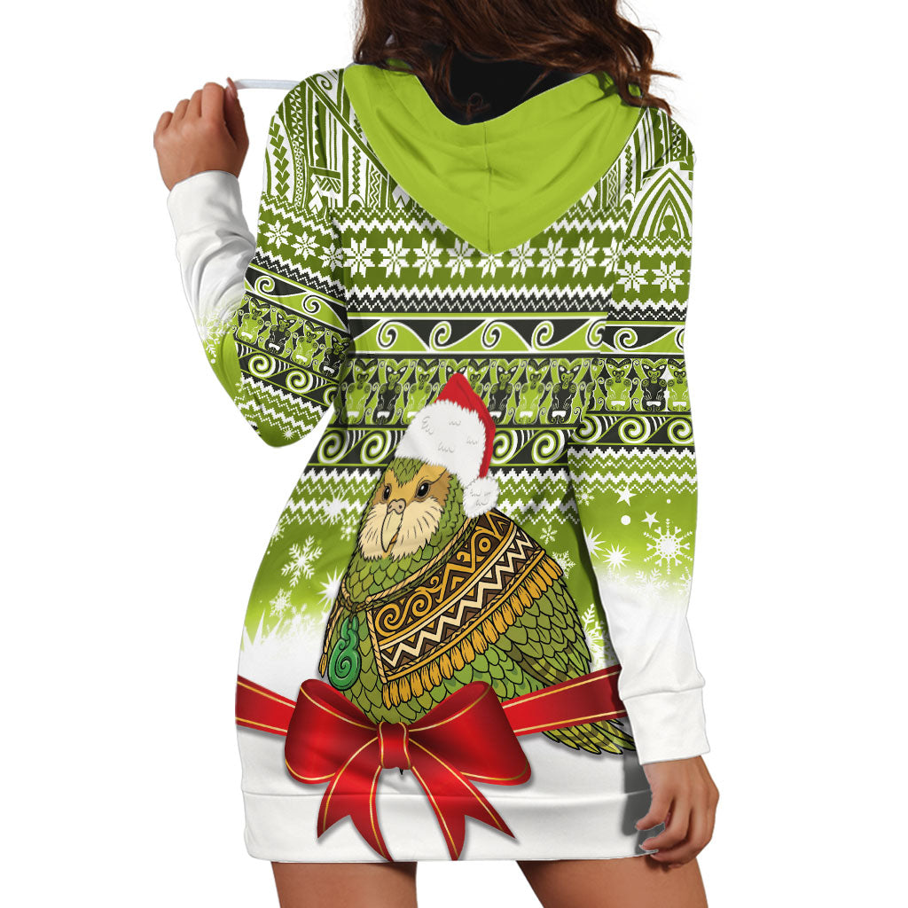 New Zealand Kakapo Christmas Hoodie Dress Maori Inspired Knitted Patterns