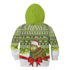New Zealand Kakapo Christmas Kid Hoodie Maori Inspired Knitted Patterns