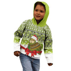 New Zealand Kakapo Christmas Kid Hoodie Maori Inspired Knitted Patterns