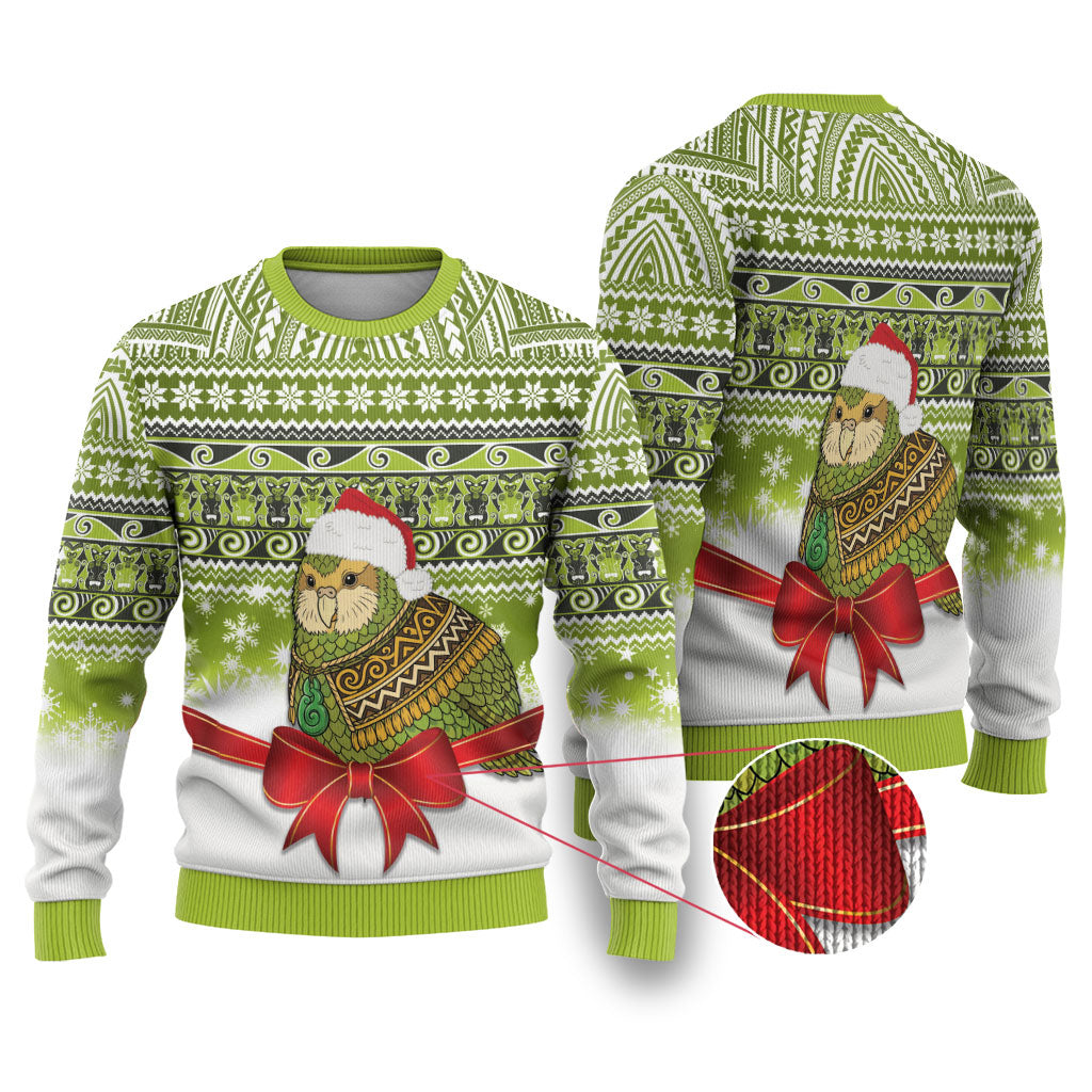 New Zealand Kakapo Christmas Ugly Christmas Sweater Maori Inspired Knitted Patterns