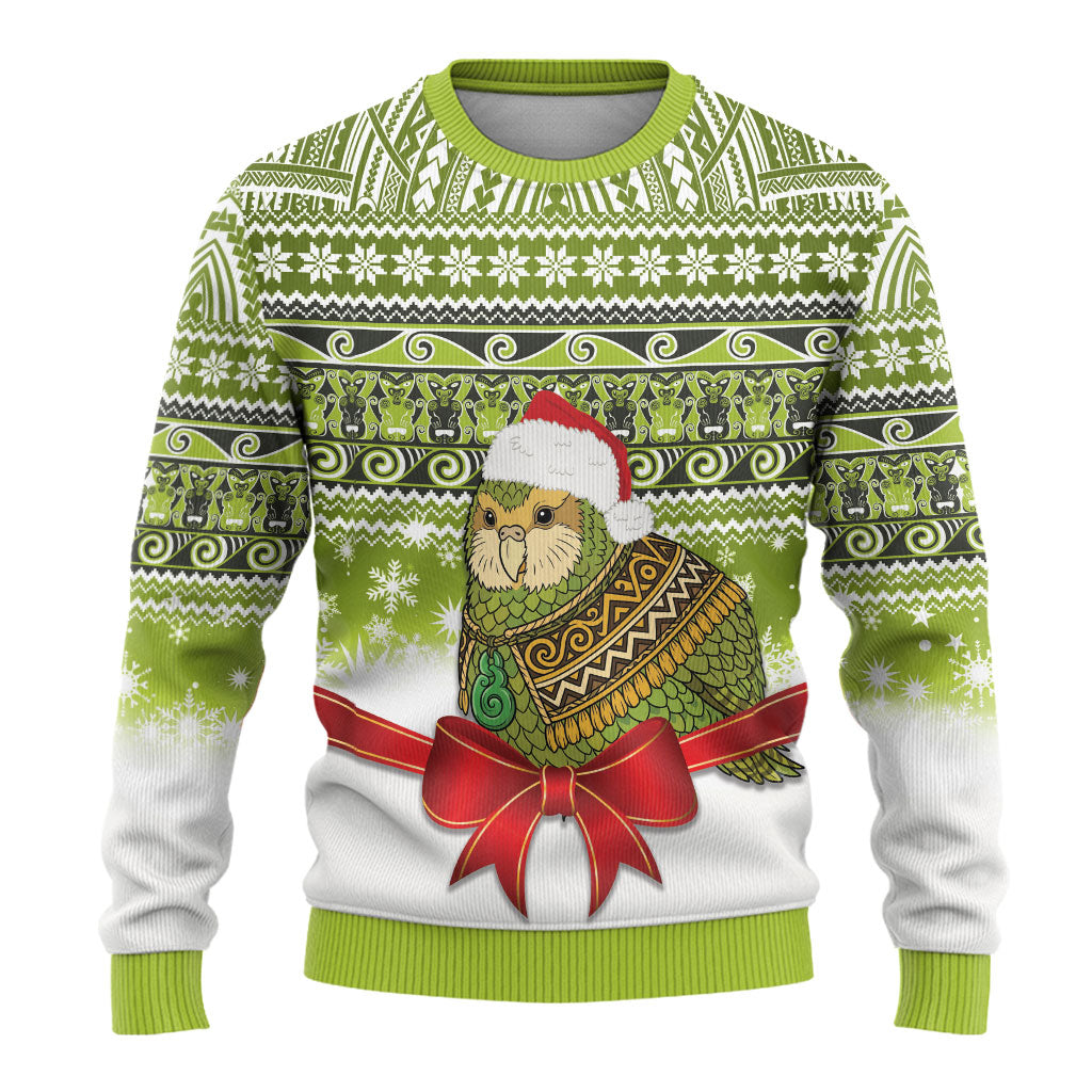 New Zealand Kakapo Christmas Ugly Christmas Sweater Maori Inspired Knitted Patterns