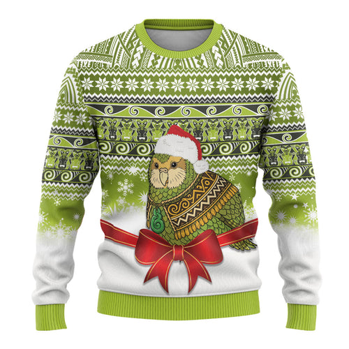 New Zealand Kakapo Christmas Ugly Christmas Sweater Maori Inspired Knitted Patterns