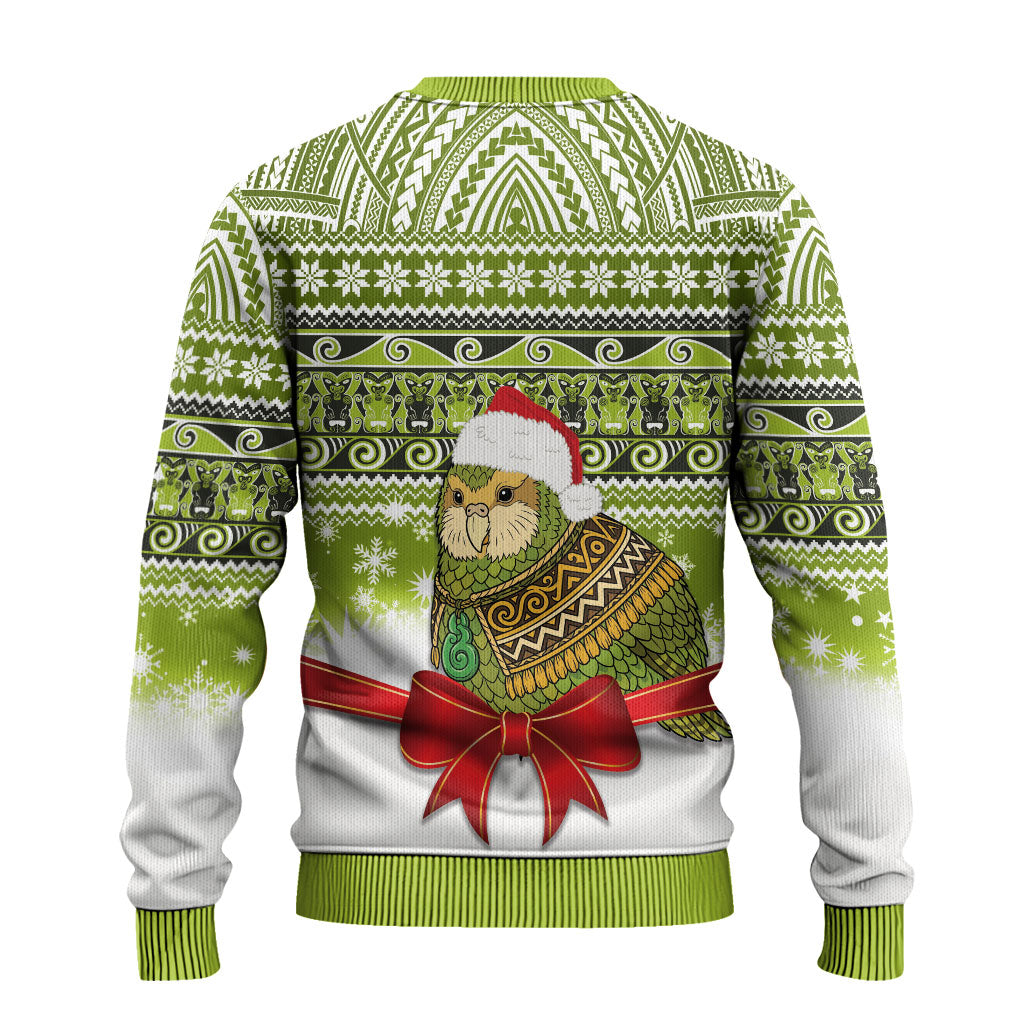 New Zealand Kakapo Christmas Ugly Christmas Sweater Maori Inspired Knitted Patterns