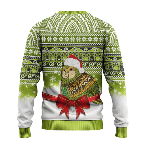 New Zealand Kakapo Christmas Ugly Christmas Sweater Maori Inspired Knitted Patterns