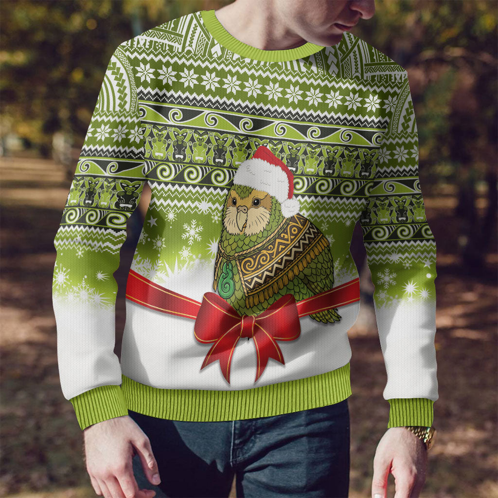 New Zealand Kakapo Christmas Ugly Christmas Sweater Maori Inspired Knitted Patterns