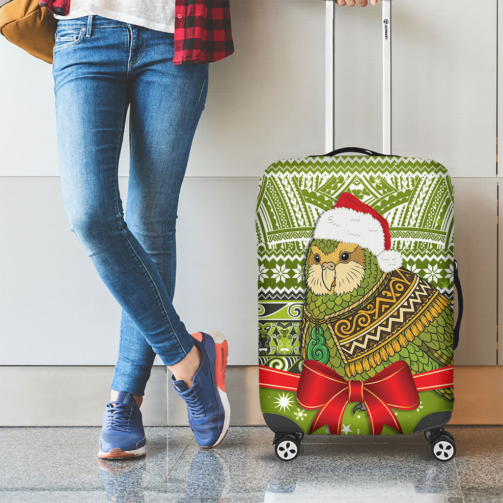 New Zealand Kakapo Christmas Luggage Cover Maori Inspired Knitted Patterns