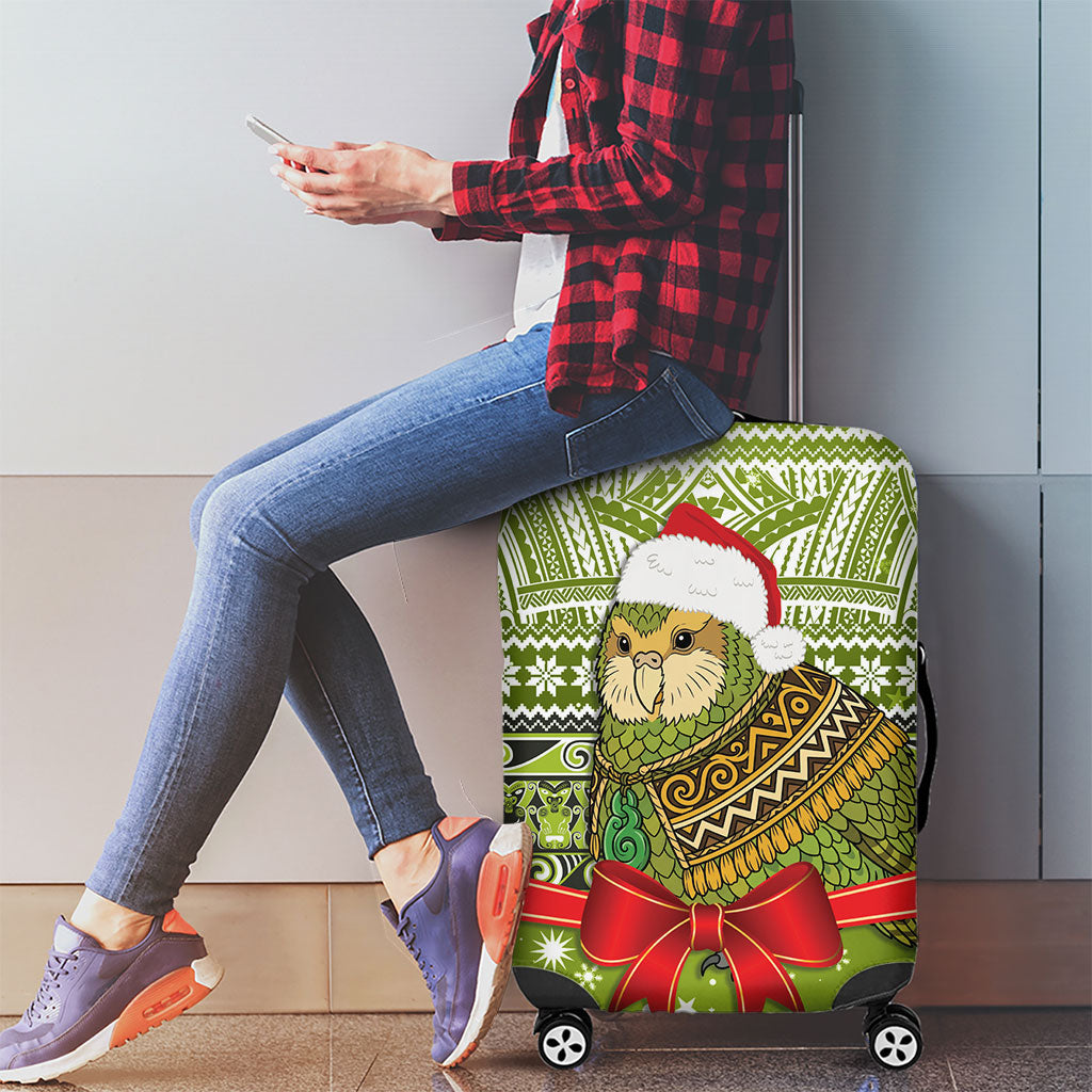 New Zealand Kakapo Christmas Luggage Cover Maori Inspired Knitted Patterns