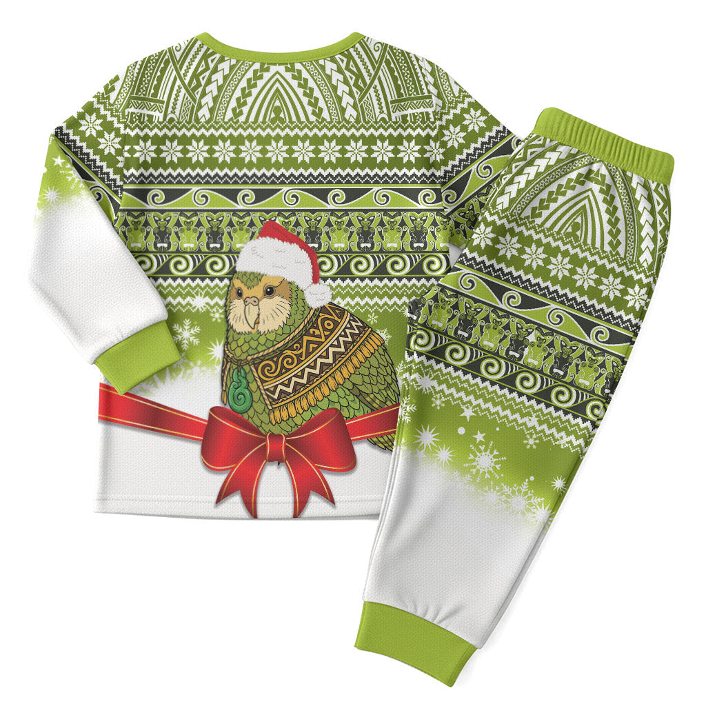 New Zealand Kakapo Christmas Pajama Set Maori Inspired Knitted Patterns